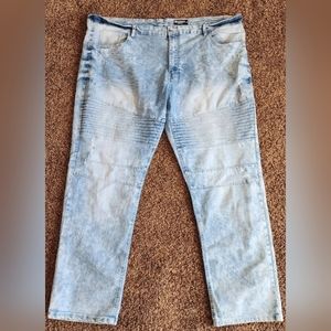 Southpole Jeans Men 50 Stretch Distress Cargo Skinny Blue Denim Light Wash 90s